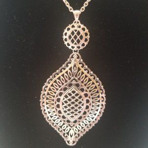 Sterling Silver Filigree Pendant Neck,  36" Chain